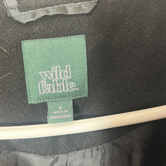 WILD FABLE BLACK &WHITE WOMEN VARSITY JACKET IN SIZE SMALL snaps closure - Picture 6 of 8